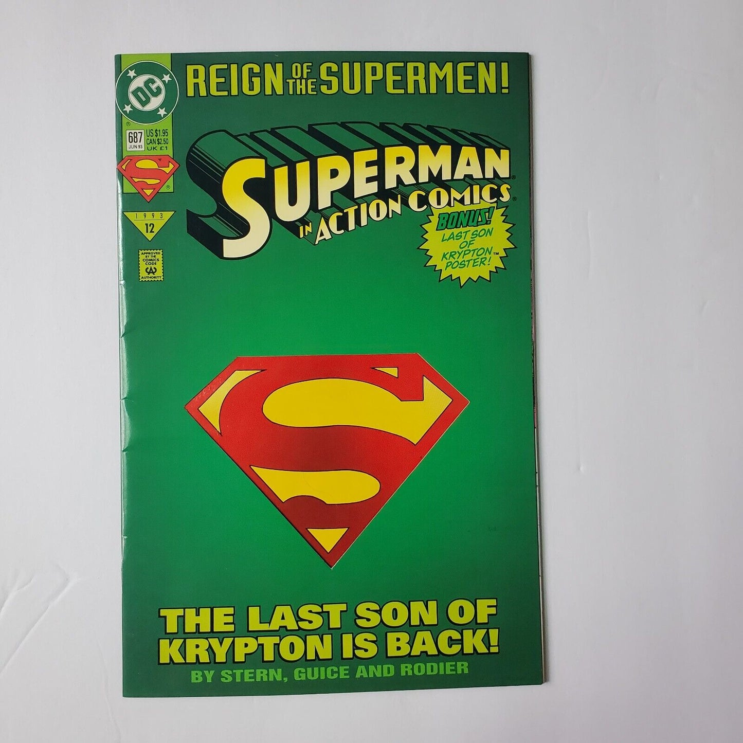 Action Comics #687 (1938 Series) DC Comics. Green.