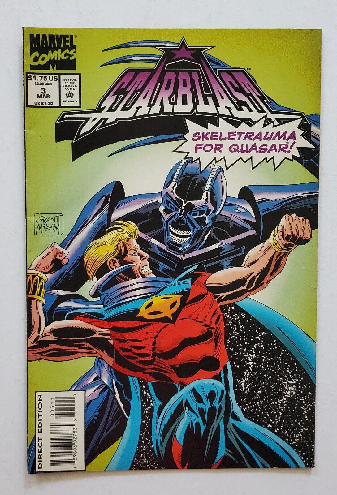 Starblast #3 Marvel Comics Skeletrauma For Quasar.