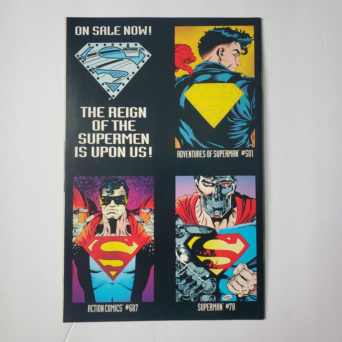 Superman The Man Of Steel #22 June 1993 Bonus Poster Inside.