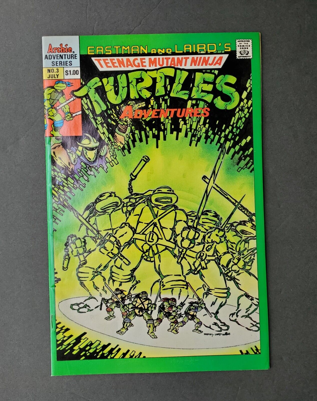 TMNT 1989 Archie Adventures Teenage Mutant Ninja Turtles # 3 July 1989