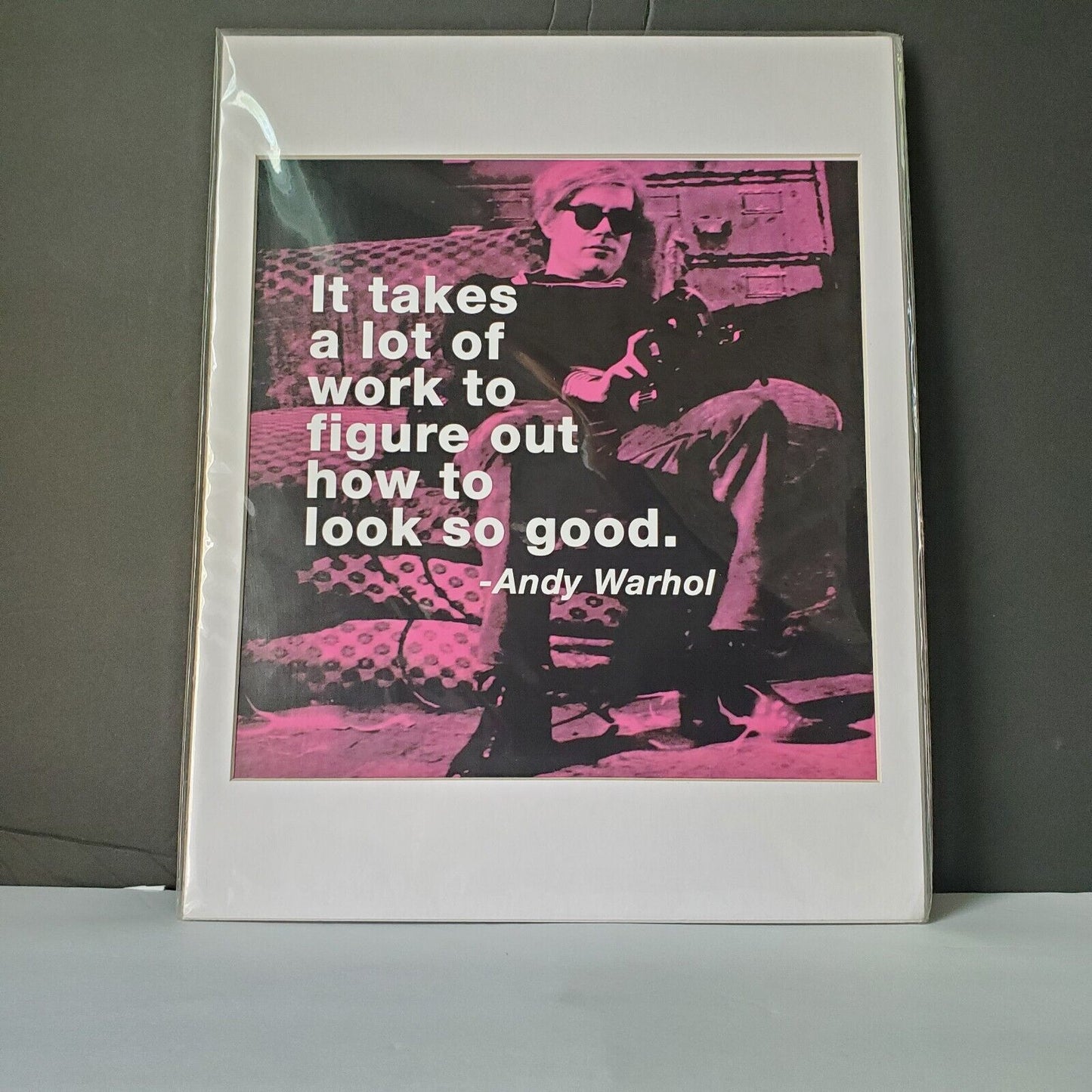 3 Andy Warhol Quote 10 x 10 Art Prints in 12 x 12 Frames Z Gallerie Pop Art