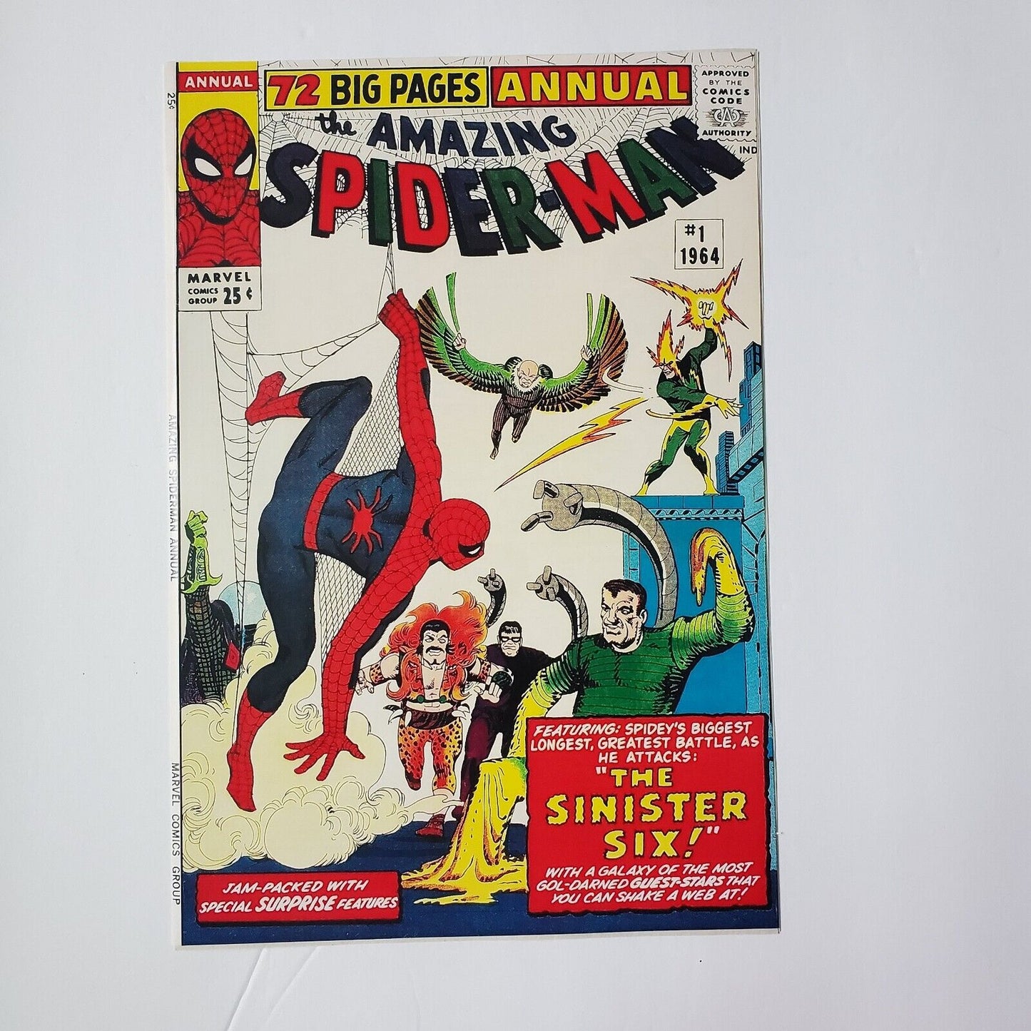 Amazing Spider-Man Annual #1 Steve Ditko, 1st Sinister Six Facsimile Cover Only