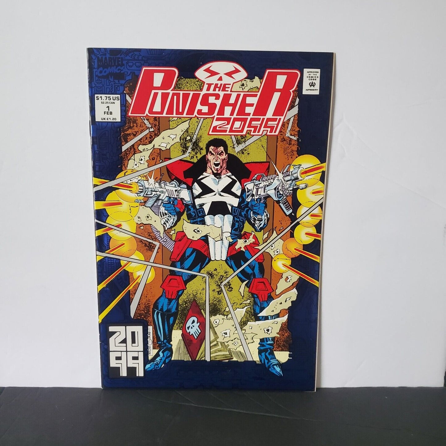 Punisher 2099 #1 February 1993 Marvel Comics Blue Foil Cover.