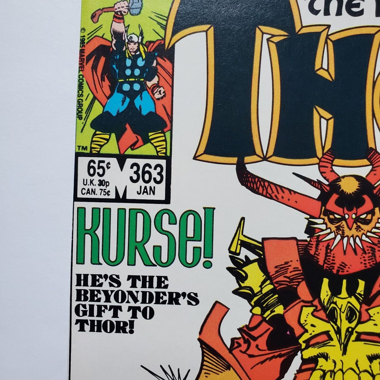 THOR #363 (1986) Walt Simonson, Thor turns into frog. M Price Box Variant.