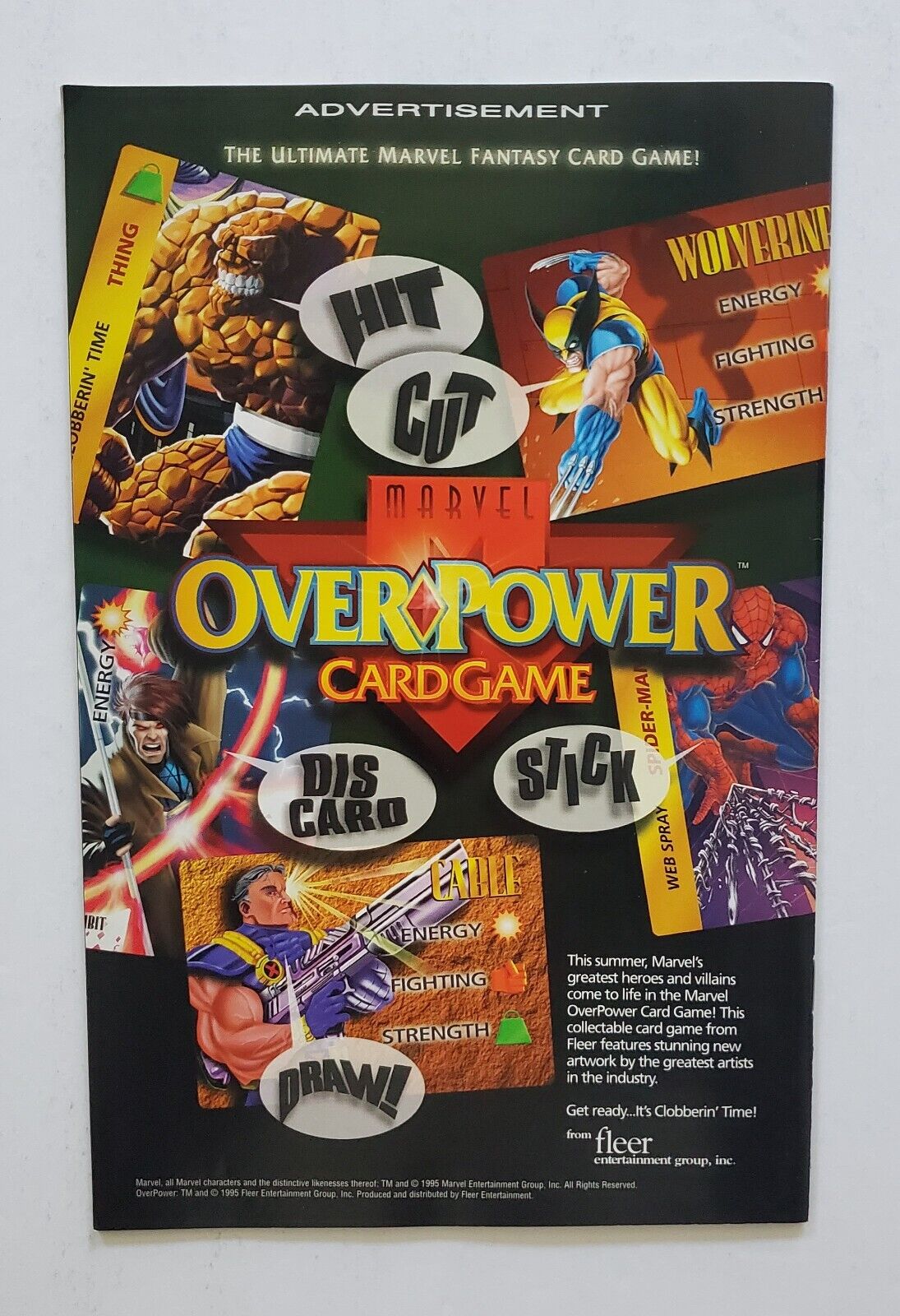 Excalibur #90 Vol. 1 (Marvel, 1995) Delexe Edition, Overpower Card Inside.