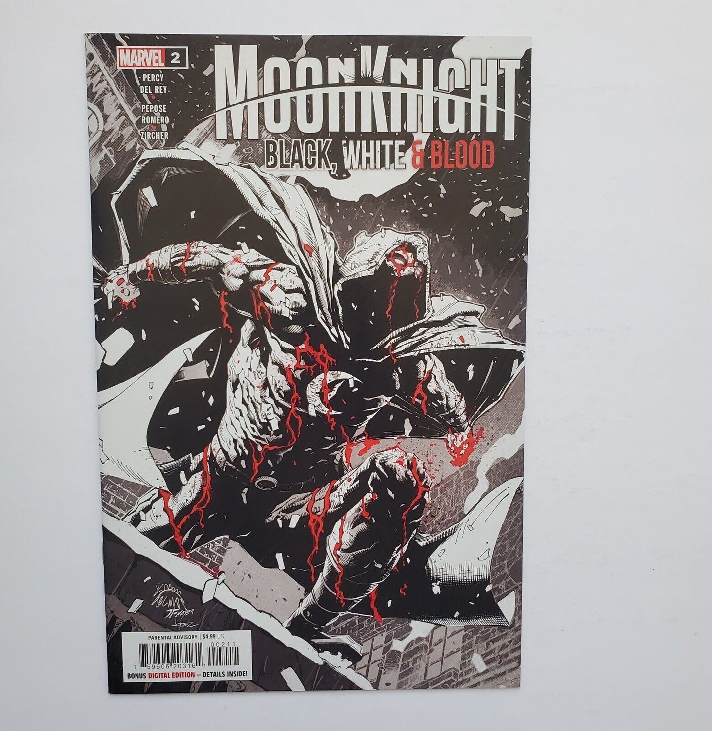 Moon Knight Black White Blood #2 MARVEL Comics 2022
