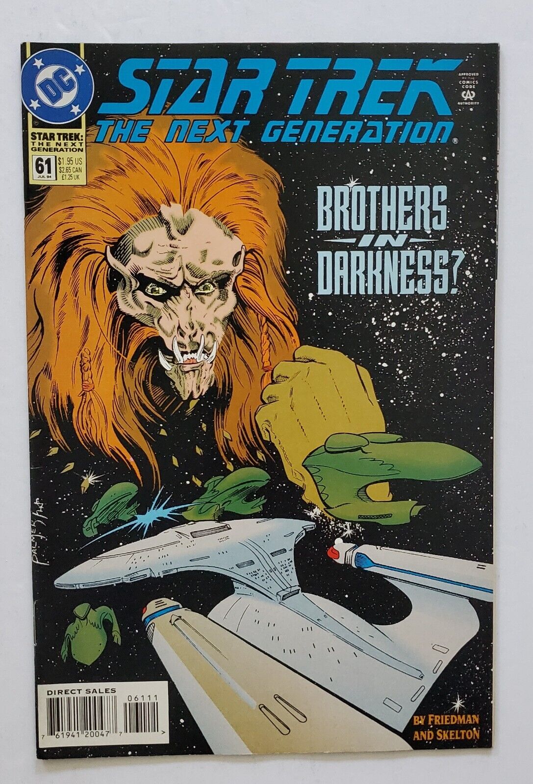 Star Trek The Next Generation # 61 DC Comic Brother Darkness.