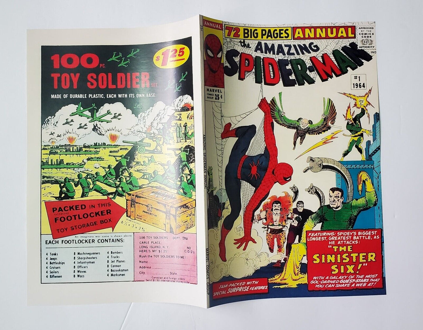 Amazing Spider-Man Annual #1 Steve Ditko, 1st Sinister Six Facsimile Cover Only