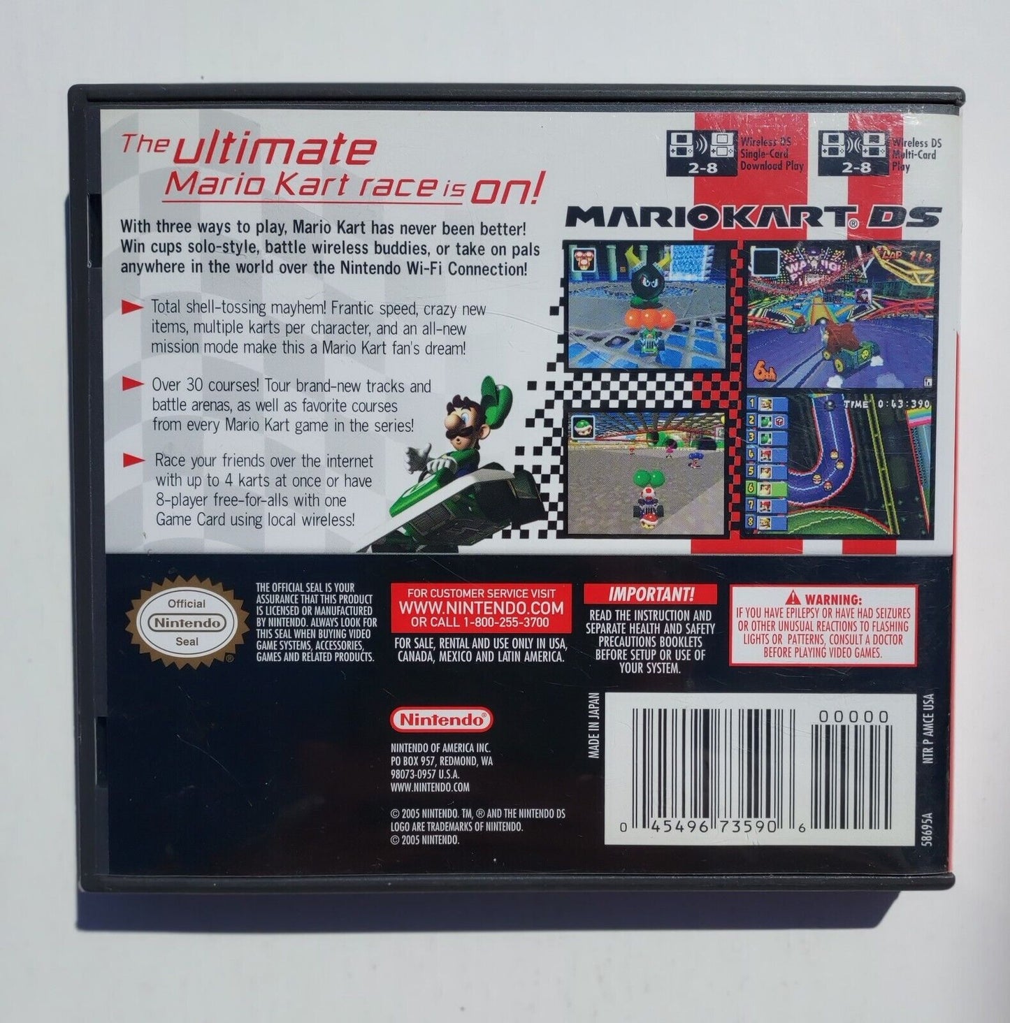 Mario Kart DS Case and Instruction Booklet ONLY!! (DS) *US VERSION*