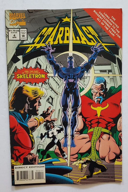 STARBLAST # 4 FINE MARVEL COMICS 1994 QUASAR Skeletron!