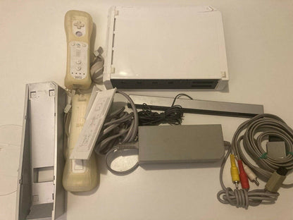 Nintendo Wii Console Bundle 2 Remote Controllers & Sensors and Power Cords.