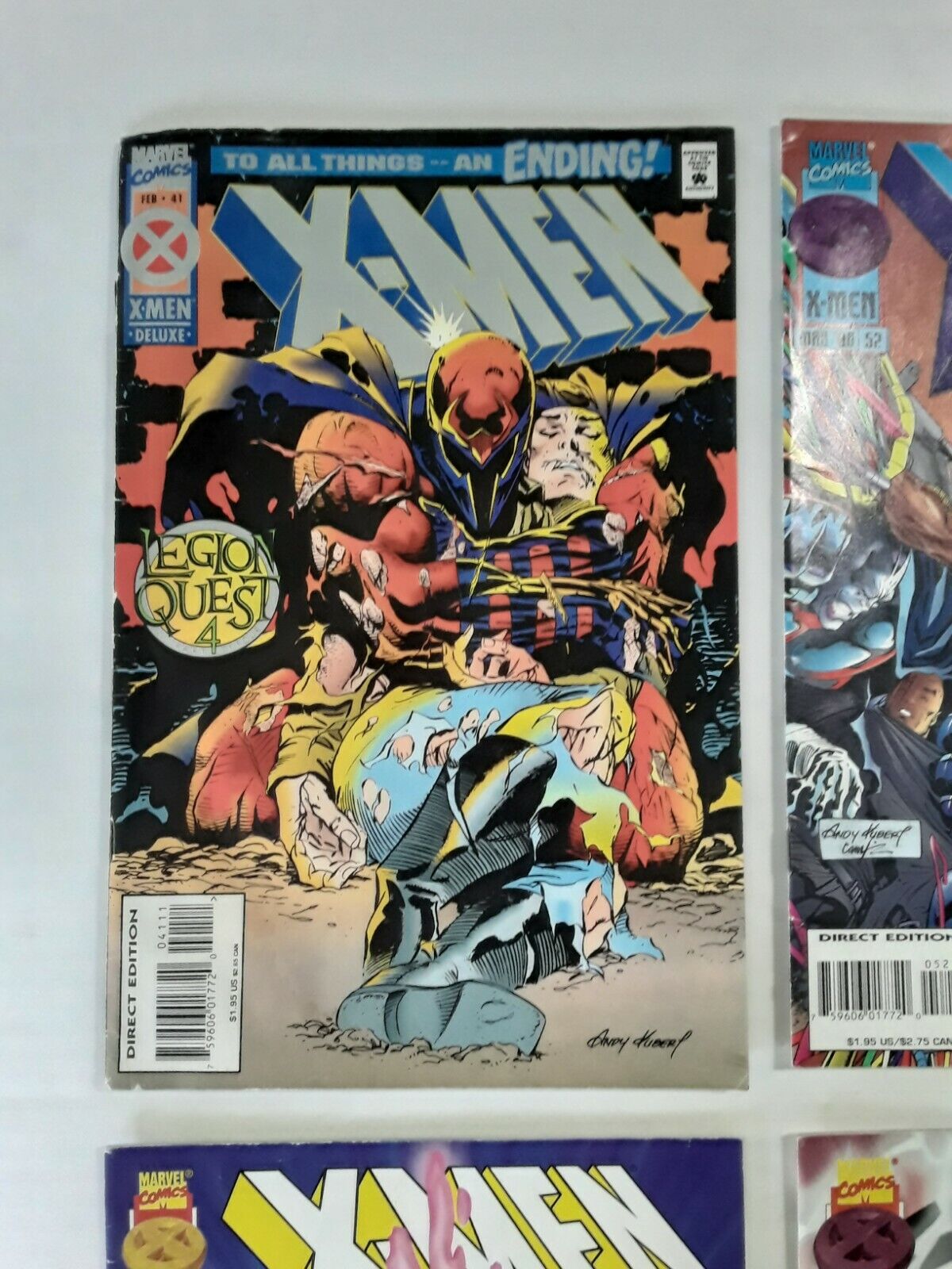 Marvel Comics 1990's XMEN ten books Onslaught! Phalanx Covenant. Shiny cover.