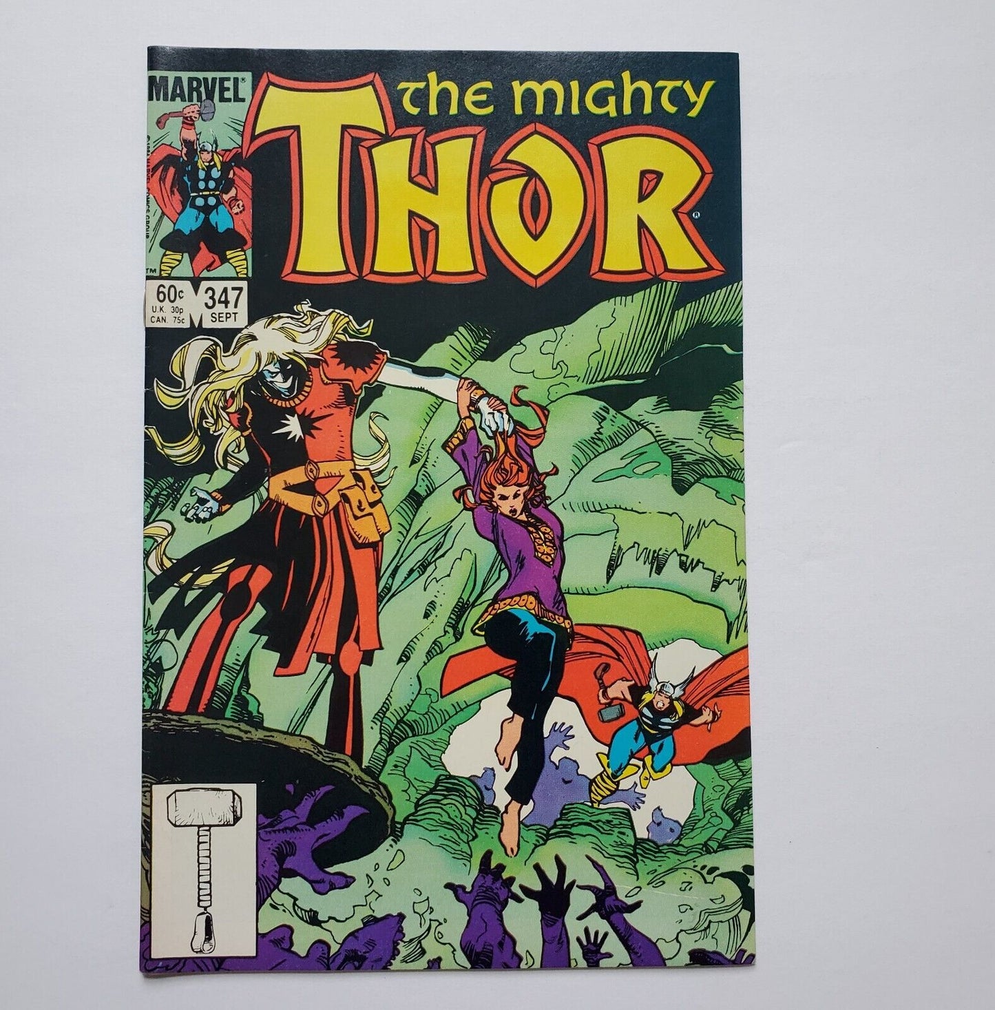 Mighty Thor #347 1st  Algrim (Kurse) Marvel Comics 1984 M Price Box Variant.