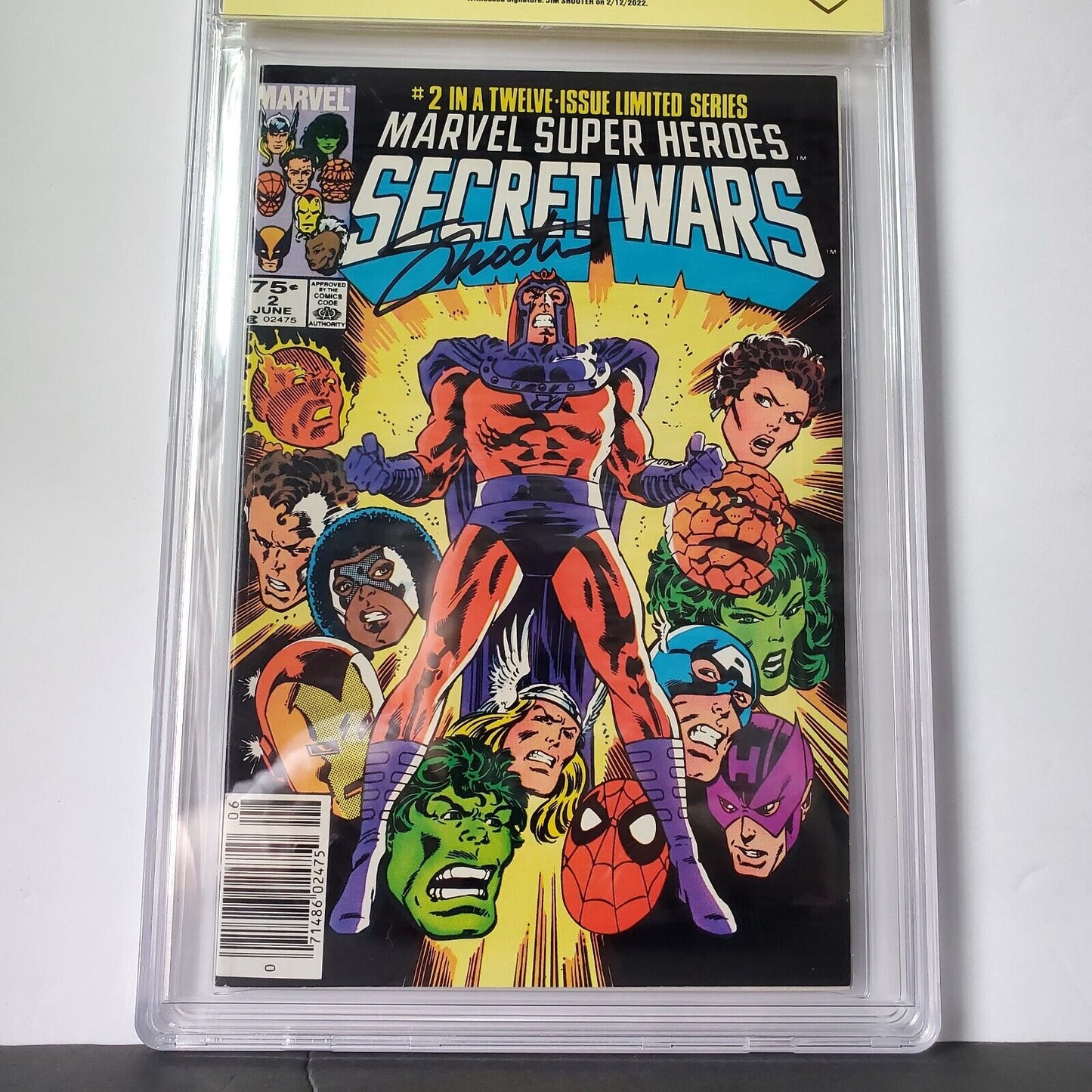 Marvel Super Heroes Secret Wars #2N Newsstand Variant CBCS 9.0 1985 White Pages