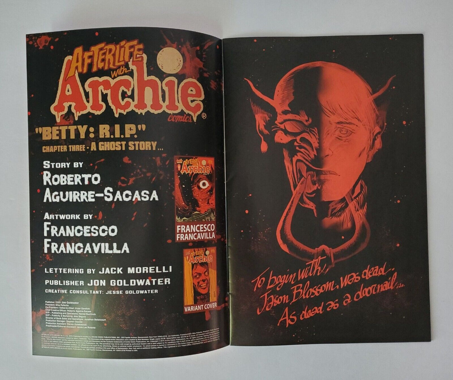 AFTERLIFE WITH ARCHIE #8 FRANCAVILLA HERES JUGGY VARIANT  Shining