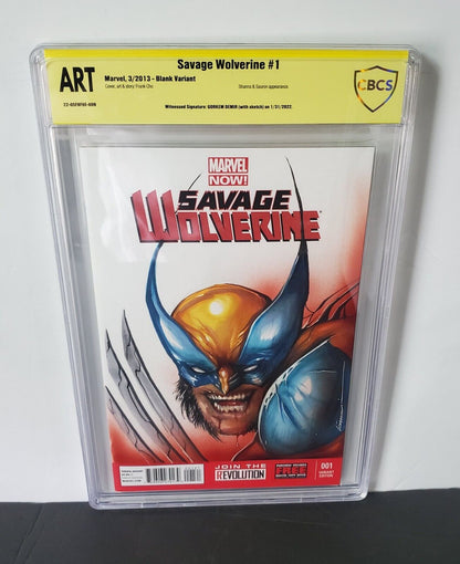 CBCS ART Savage Wolverine #1 Original sketch art by Gorkem Demir With Sig.