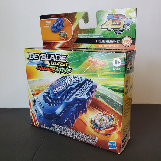 Beyblade Burst QuadDrive Cyclone Roktavor R7 Launcher Fury Set Battling Top Toy