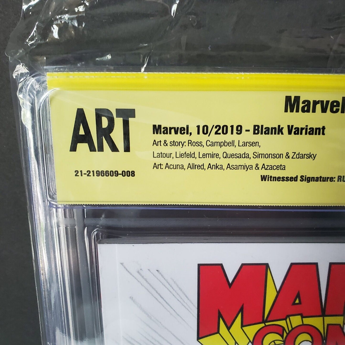 RUDY NEBRES ORIGINAL ARTWORK On Marvel Comics #1,000 Sketch And Signed CBCS