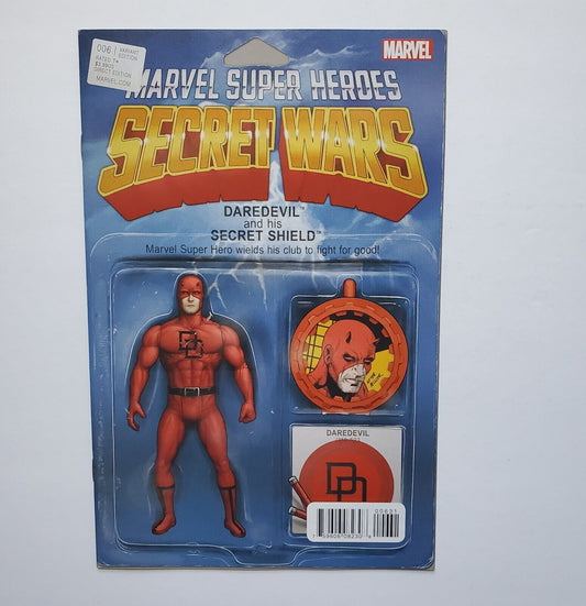 Secret Wars #6 Christopher Daredevil Action Figure Variant - Marvel Comic