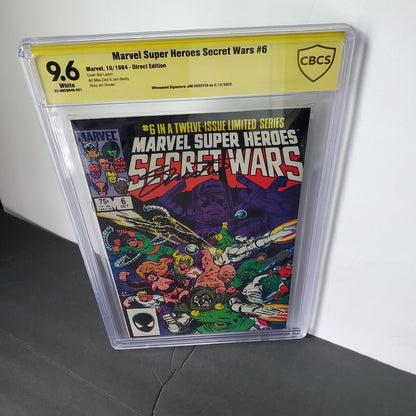 Marvel Super Heroes Secret Wars #6 CBCS 9.6 1984 White Pages Jim Shooter Signed.