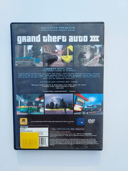 Grand Theft Auto III 3 (Greatest Hits) Ps2 PlayStation 2 Case & Instructions!