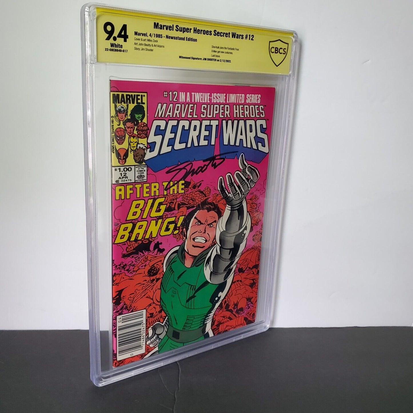 Marvel Super Heroes Secret Wars #12N Newsstand Variant CBCS 9.4 1985 White Pages