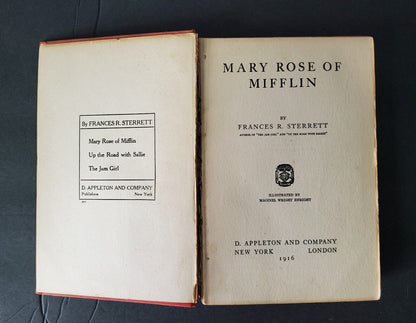 Mary Rose Of Mifflin Hardcover Frances P. Sterrett 1916