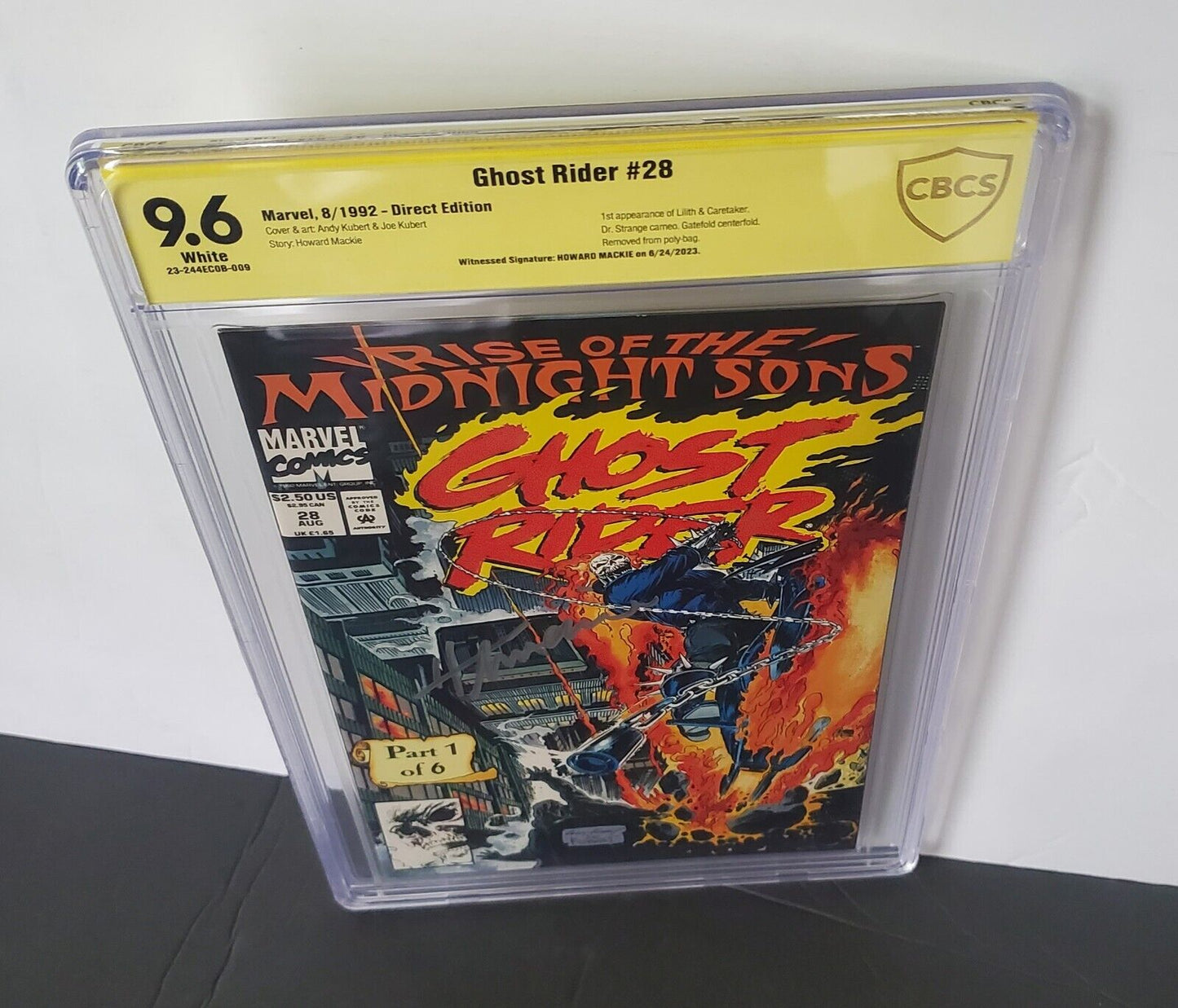 Ghost Rider#28 CBCS 9.6 1st appearance of the Midnight Sons Marvel 1992 Direct.