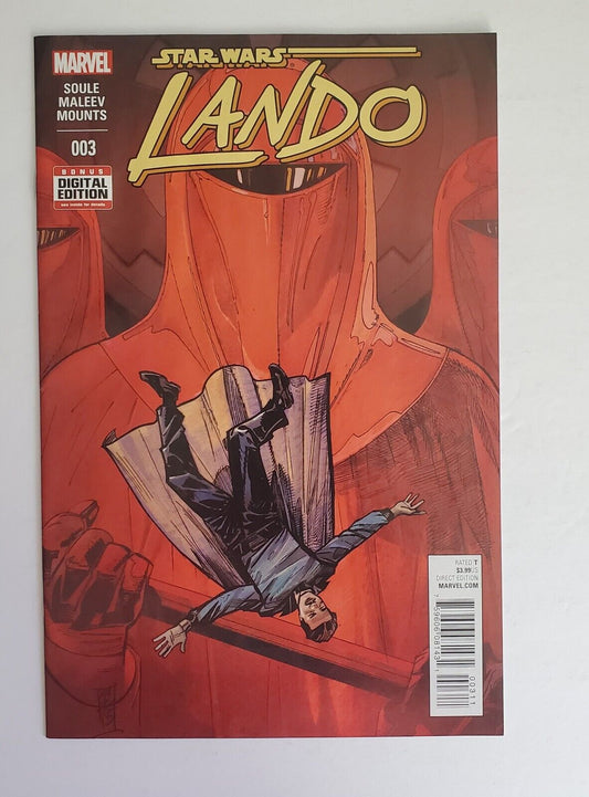 STAR WARS LANDO #3  (2015) MARVEL COMICS INTRODUCTION OF DARTH MOMIN\'S HELMET