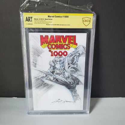 RUDY NEBRES ORIGINAL ARTWORK On Marvel Comics #1,000 Sketch And Signed CBCS