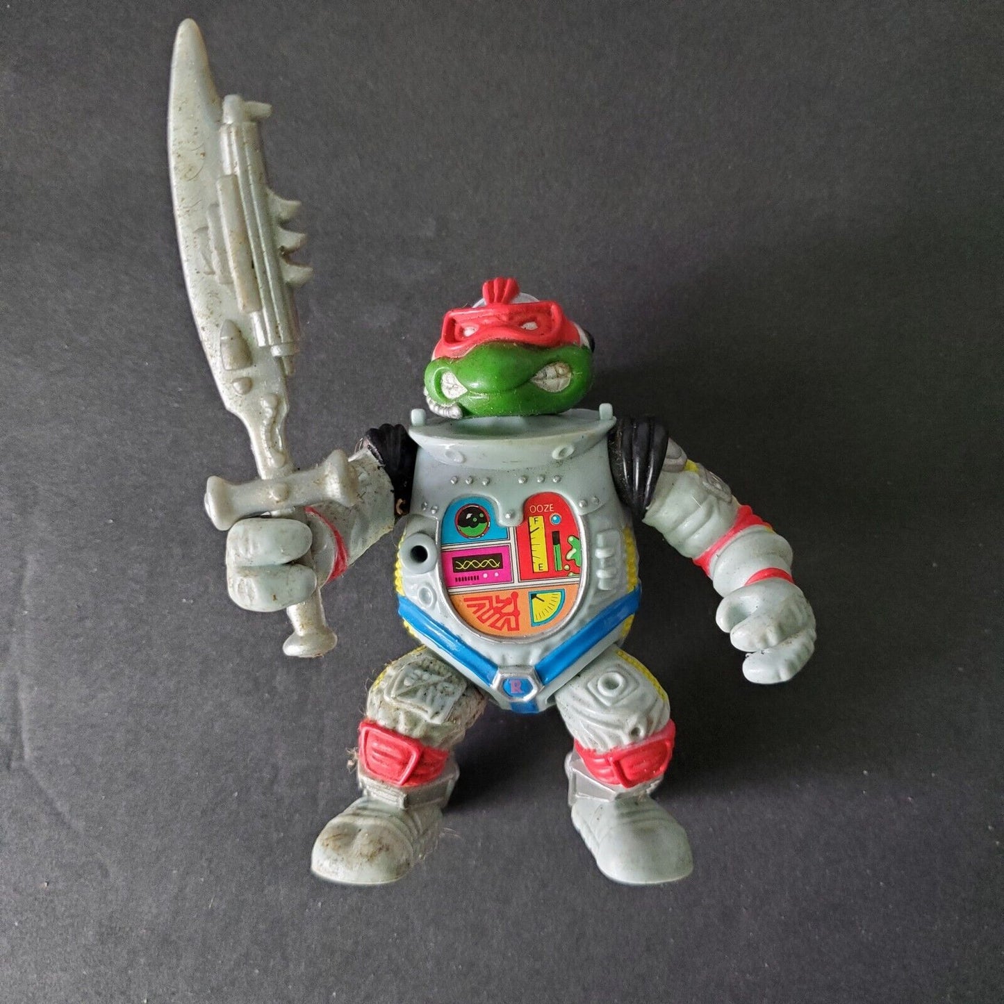 Teenage Mutant Ninja Turtles Lot Of Seven Vintage Figures & Twenty Accessories .