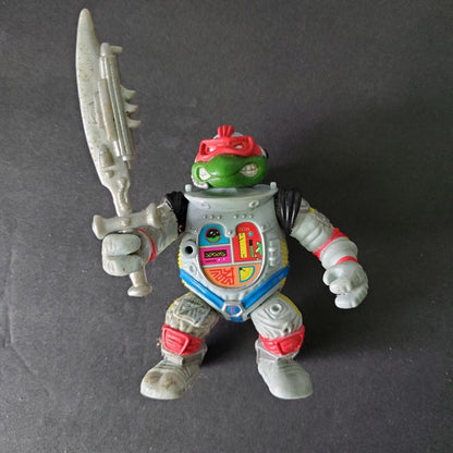 Teenage Mutant Ninja Turtles Lot Of Seven Vintage Figures & Twenty Accessories .