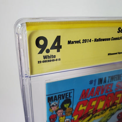 Marvel Super Heroes Secret Wars #1 2014 CBCS 9.4 White, Halloween Collectorfest