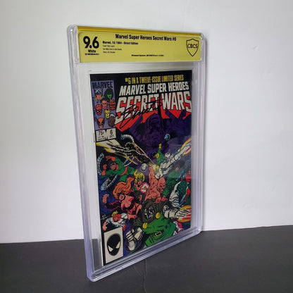 Marvel Super Heroes Secret Wars #6 CBCS 9.6 1984 White Pages Jim Shooter Signed.