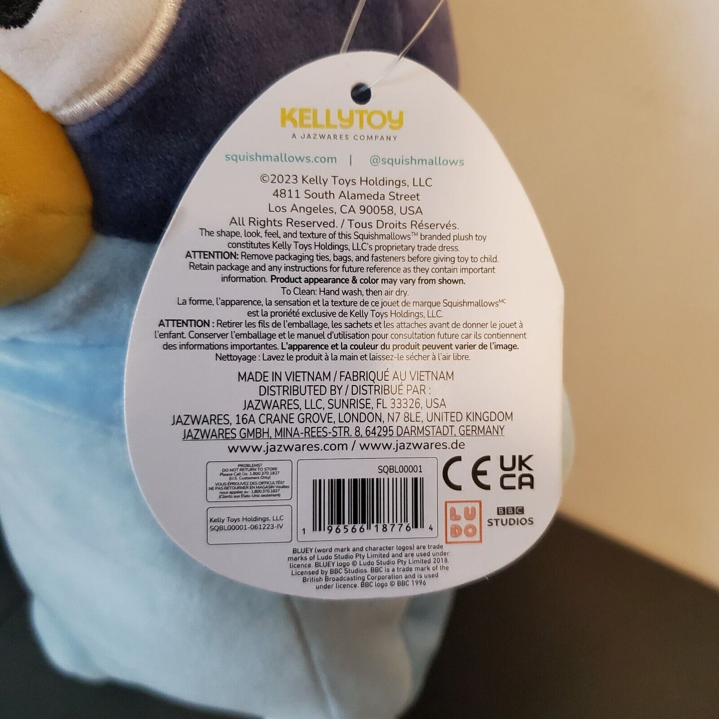 Bluey Bingo Hugmee Squishmallows 10'' Plush