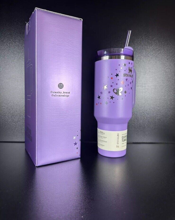 Stanley x Olivia Rodrigo Flowstate Quencher 40oz Tumbler Purple New In Box