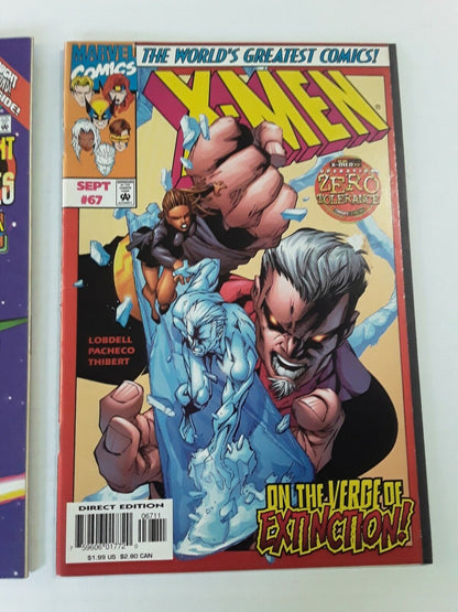 Marvel Comics 1990's XMEN ten books Onslaught! Phalanx Covenant. Shiny cover.