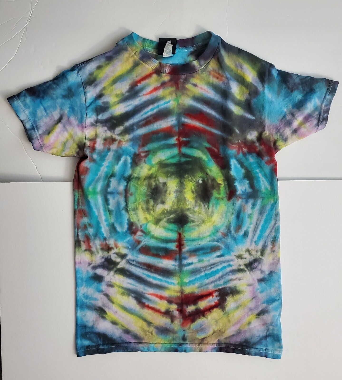 Handmade In The UK Tie Dye T-Shirt. Xmen Havok Blast Unisex Small.