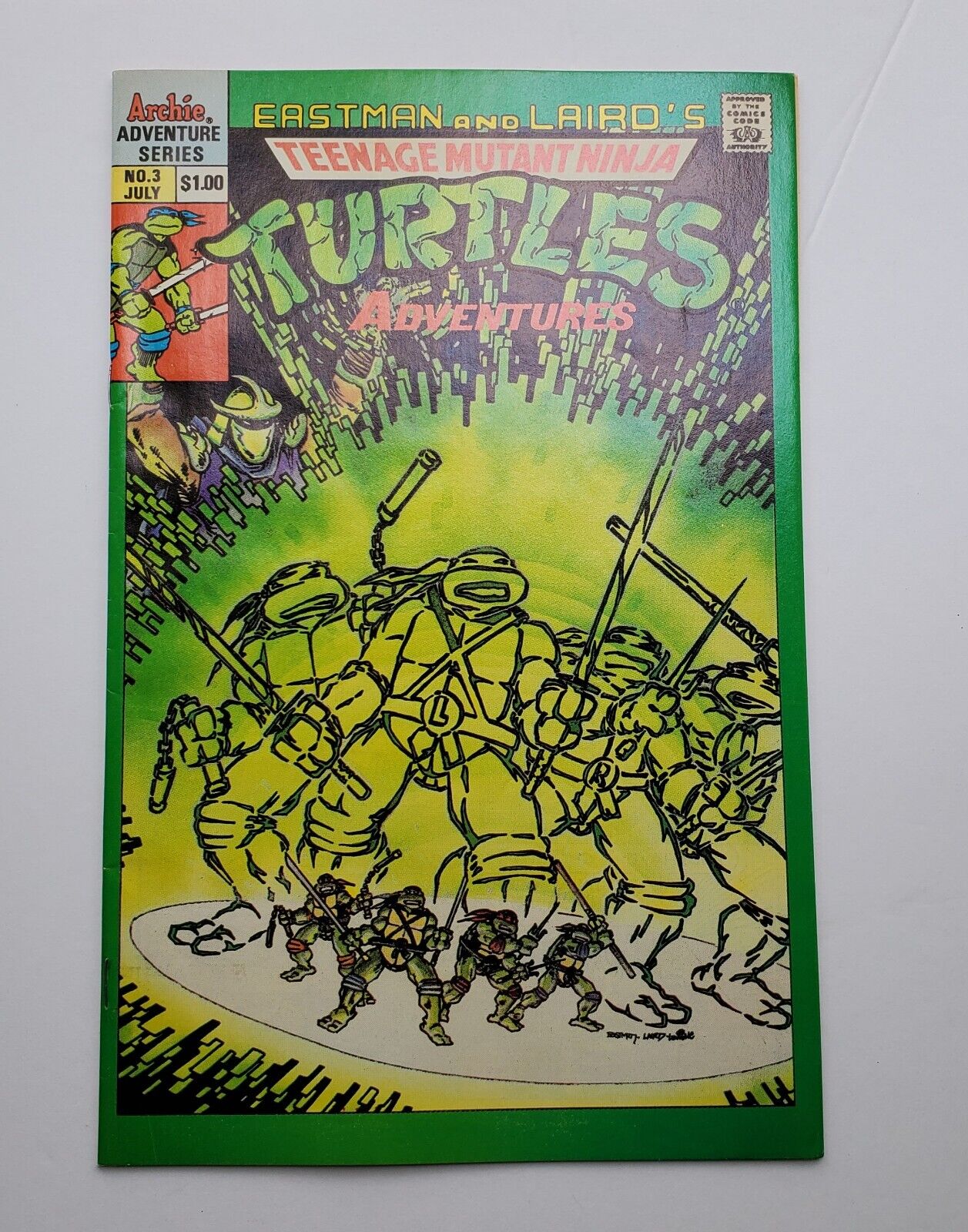 TMNT 1989 Archie Adventures Teenage Mutant Ninja Turtles # 3 July 1989