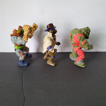 Teenage Mutant Ninja Turtles Lot Of Three Vintage Figures. MuckMan, General Trag
