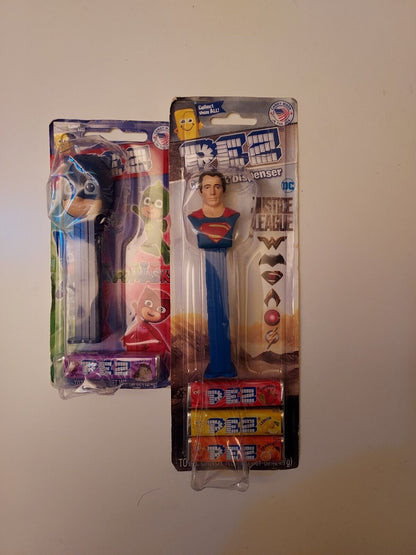 PEZ DISPENSER SUPERMAN JUSTICE LEAGUE COLLECTION DC Comics Carded Blister Pack