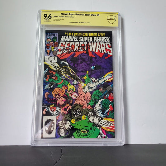 Marvel Super Heroes Secret Wars #6 CBCS 9.6 1984 White Pages Jim Shooter Signed.