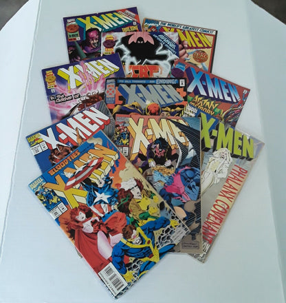 Marvel Comics 1990's XMEN ten books Onslaught! Phalanx Covenant. Shiny cover.