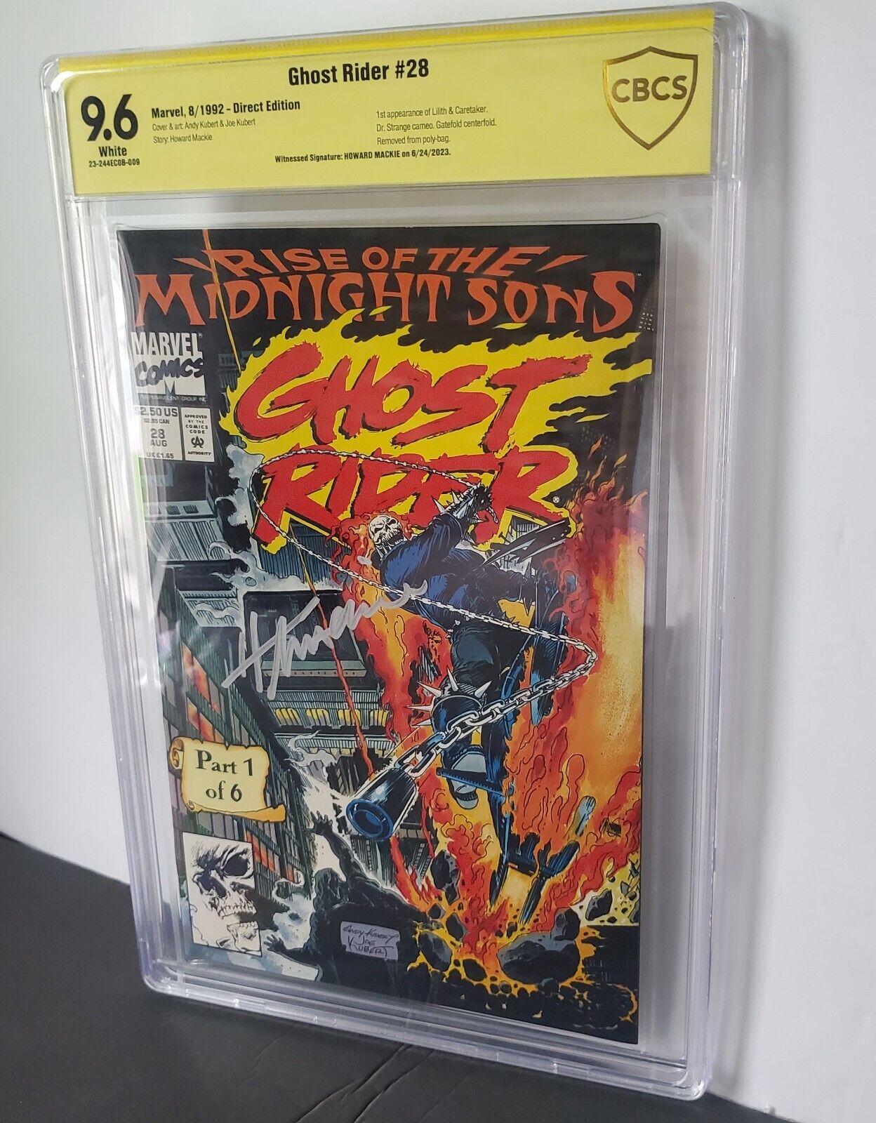 Ghost Rider#28 CBCS 9.6 1st appearance of the Midnight Sons Marvel 1992 Direct.