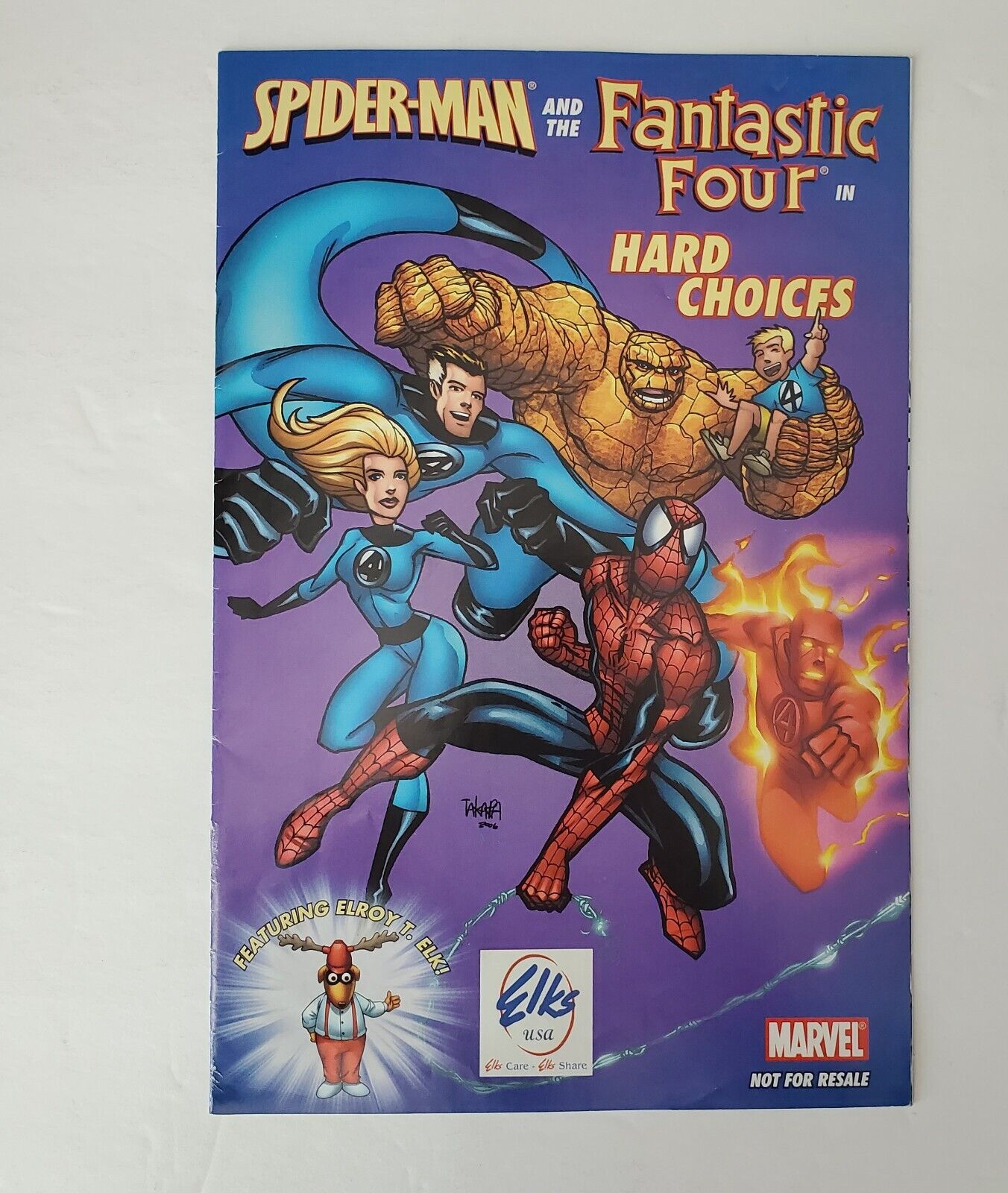 AMAZING SPIDERMAN GIVEAWAY PROMO FANTASTIC FOUR HARD CHOICES ELKS 2010 VARIANT