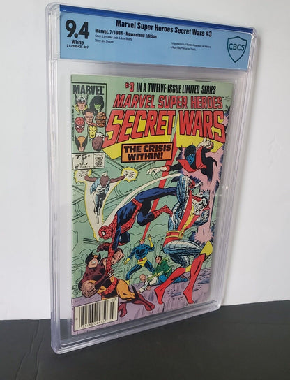 MARVEL SUPER HEROES SECRET WARS #3 CBCS 9.4 1984 1ST VOLCANA & TITANIA Newsstand