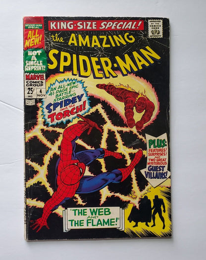 Amazing Spider-Man Annual #4 BEATLES AD.  Mysterio, & Wizard 1967 HOT🔥KEY Book.