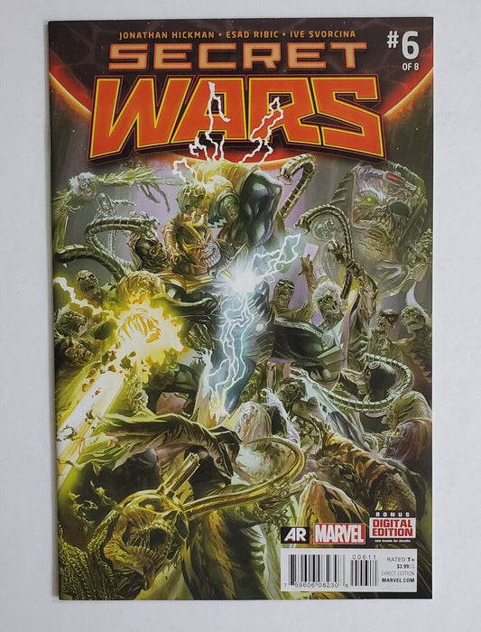 Secret Wars 6, God Emperor Doom.  Alex Ross Thanos cover. Marvel 2015