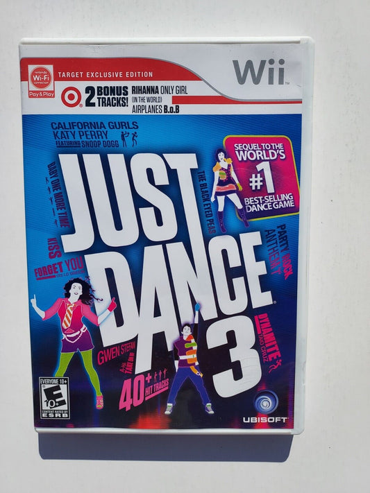 Just Dance 3 Exclusive Edition (Includes 2 Bonus Tracks) Case and instructions!