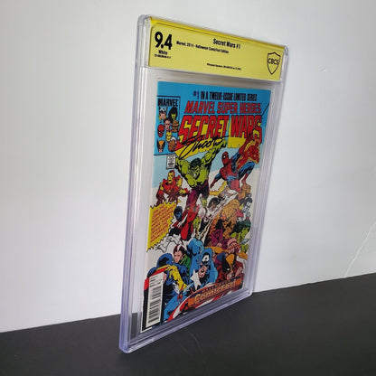 Marvel Super Heroes Secret Wars #1 2014 CBCS 9.4 White, Halloween Collectorfest